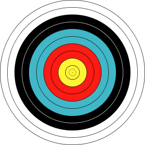 An un-official 80cm FITA archery target