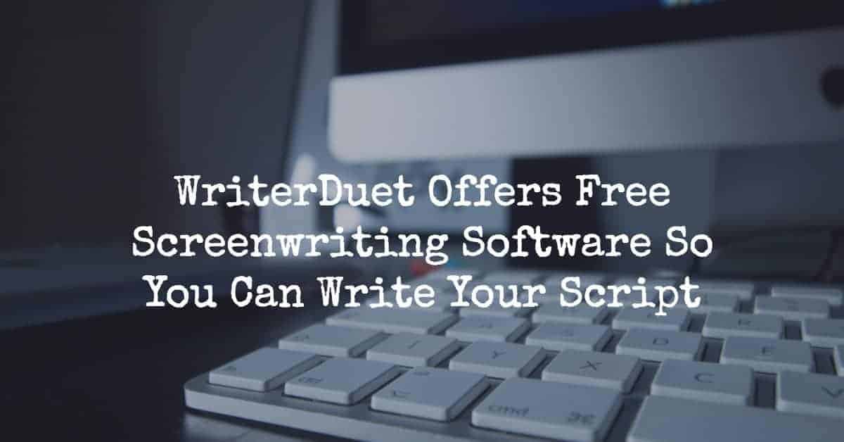 Writerduet provides you with free screenwriting software