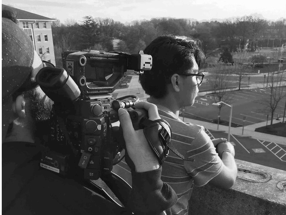 creative camera set up as an independent film producer