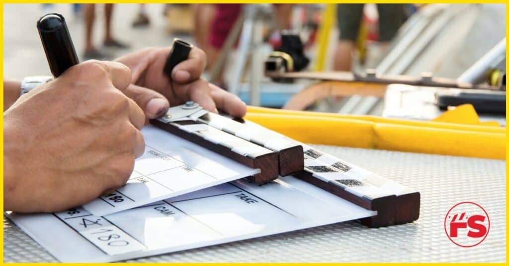 writing on film slate